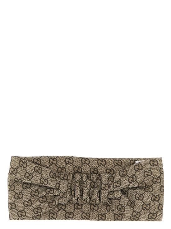  구찌 헤어 액세서리 실크 헤어밴드 베이지 - GUCCI