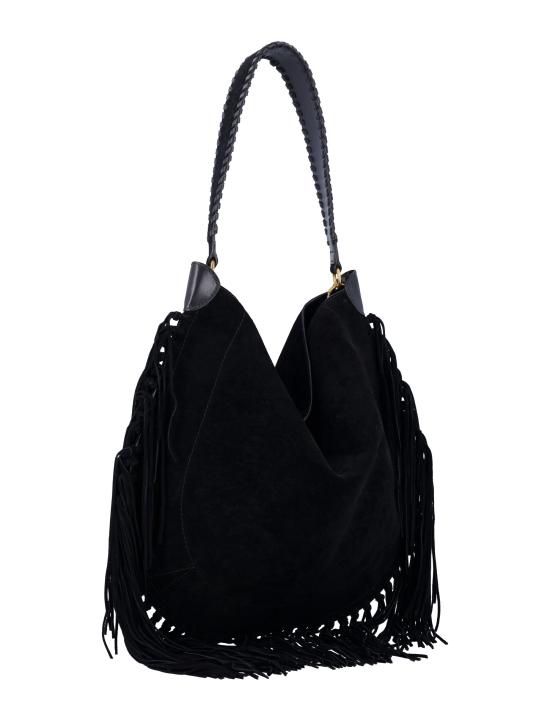 26FW 이자벨마랑 오스칸 프린지 디테일 스웨이드 호보백 PP0200FCC3C14M 01BK BLACK - ISABEL MARANT