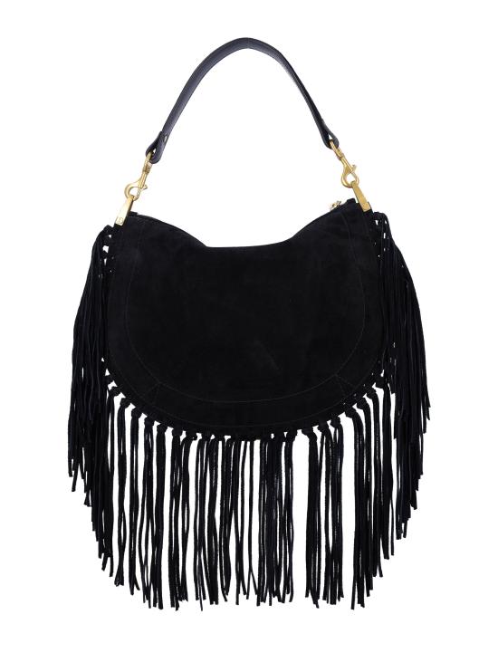 26FW 이자벨마랑 오스칸 호보 프린지 디테일 핸드백 BF0066FCC3C14M 01BK BLACK - ISABEL MARANT