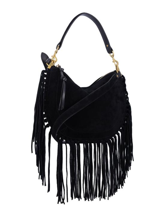 26FW 이자벨마랑 오스칸 호보 프린지 디테일 핸드백 BF0066FCC3C14M 01BK BLACK - ISABEL MARANT