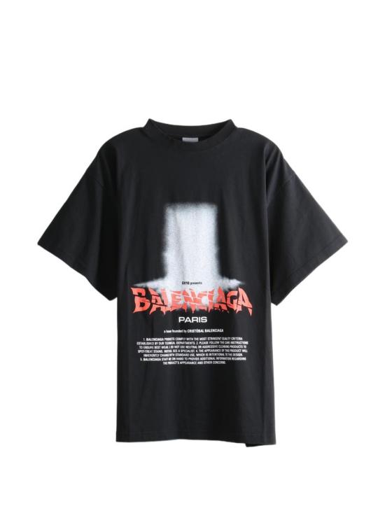 26FW 발렌시아가 더 도어 오버사이즈 티셔츠 850345TUVO4 1000 BLACK