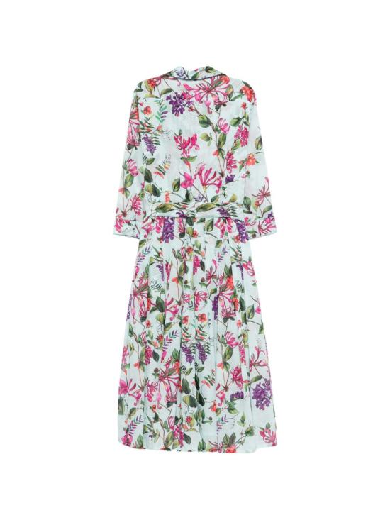 26SS 사만다 성 롱 원피스 AUDREYDRESSSHIRTGALERIESUMMERBOUQUETSOFTAQUA MULTICOLOR - SAMANTHA SUNG