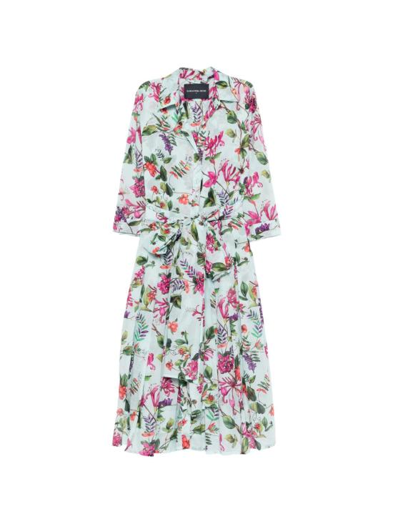 26SS 사만다 성 롱 원피스 AUDREYDRESSSHIRTGALERIESUMMERBOUQUETSOFTAQUA MULTICOLOR