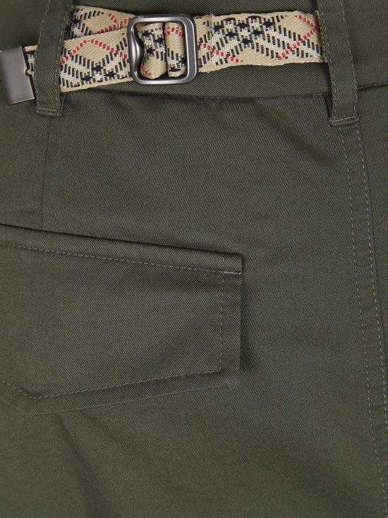 26SS 버버리 체크 개버딘 카고 트라우저 8118420 Green - BURBERRY