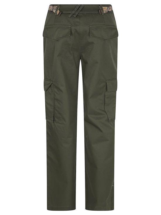 26SS 버버리 체크 개버딘 카고 트라우저 8118420 Green - BURBERRY