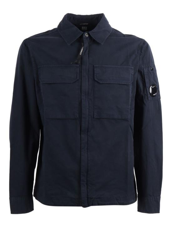 26SS 씨피 컴퍼니 오가닉 개버딘 지퍼 렌즈 오버셔츠 20CMOS156A110143G Black