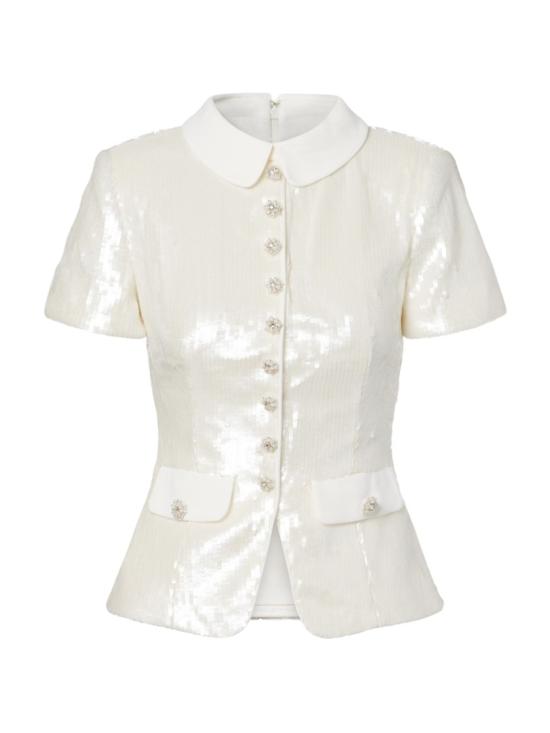 26SS 셀프 포트레이트 블라우스 RS26016TWHITE
