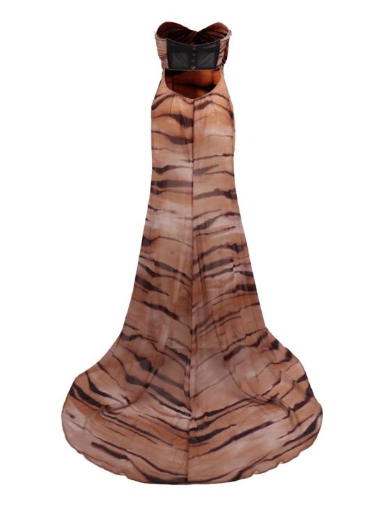26SS 엘리자베타프랜치 롱 원피스 ABR5562E2 Brown - ELISABETTA FRANCHI