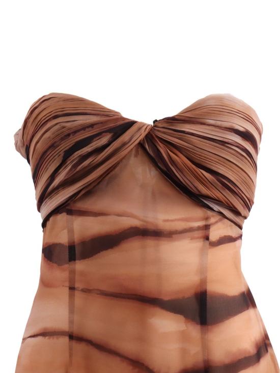 26SS 엘리자베타프랜치 롱 원피스 ABR5562E2 Brown - ELISABETTA FRANCHI