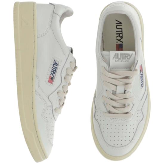 26FW 오트리 메달리스트 로우 레더 스니커즈 AULWLL15LEATLEAT WHTWHT White - AUTRY