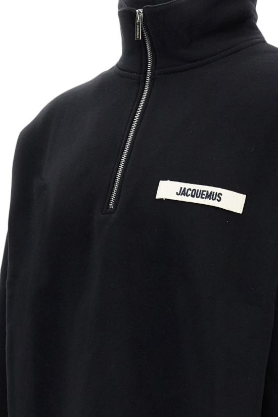  자크뮈스 하프 집업 스웨트 셔츠 SSM00313AJ00174990 Black - JACQUEMUS