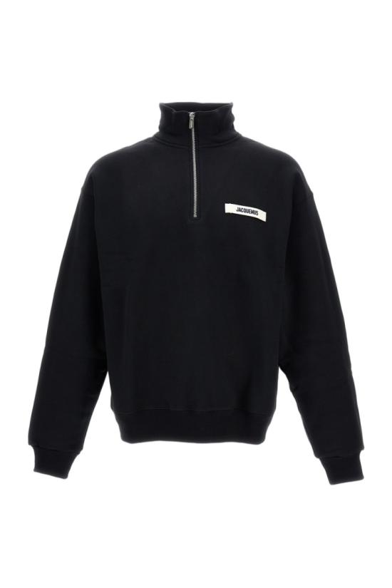 자크뮈스 하프 집업 스웨트 셔츠 SSM00313AJ00174990 Black