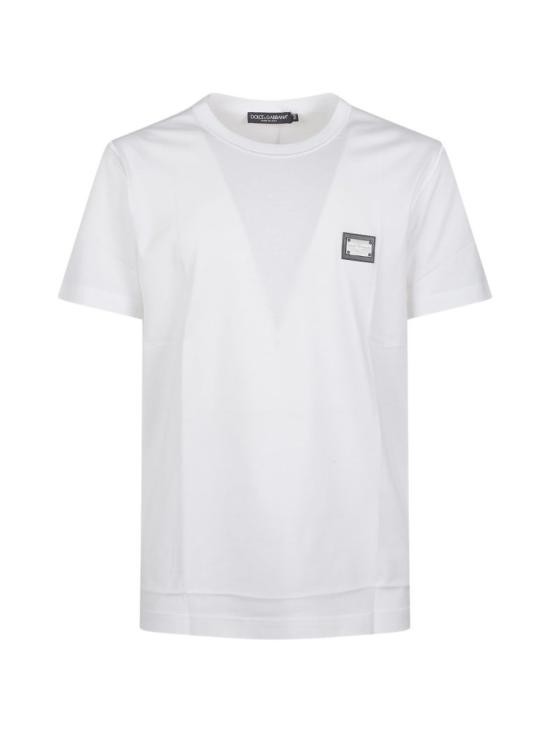 26SS 돌체앤가바나 로고 코튼 티셔츠 G8PT1TG7F2IW0800 White - DOLCE & GABBANA