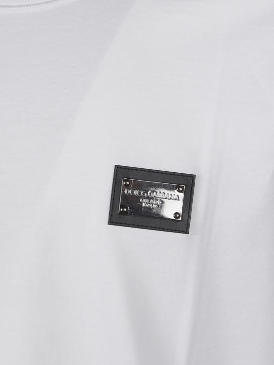 26SS 돌체앤가바나 로고 코튼 티셔츠 G8PT1TG7F2IW0800 White - DOLCE & GABBANA