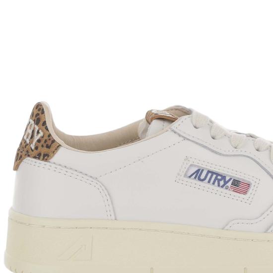 26FW 오트리 메달리스트 로우 레더 스니커즈 AULWHJ02LEASUECOLLEGWHTLEOPRINT Grey - AUTRY