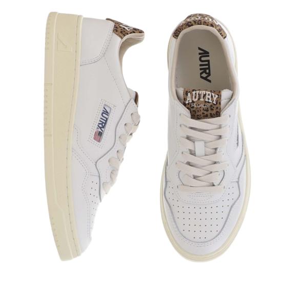 26FW 오트리 메달리스트 로우 레더 스니커즈 AULWHJ02LEASUECOLLEGWHTLEOPRINT Grey - AUTRY
