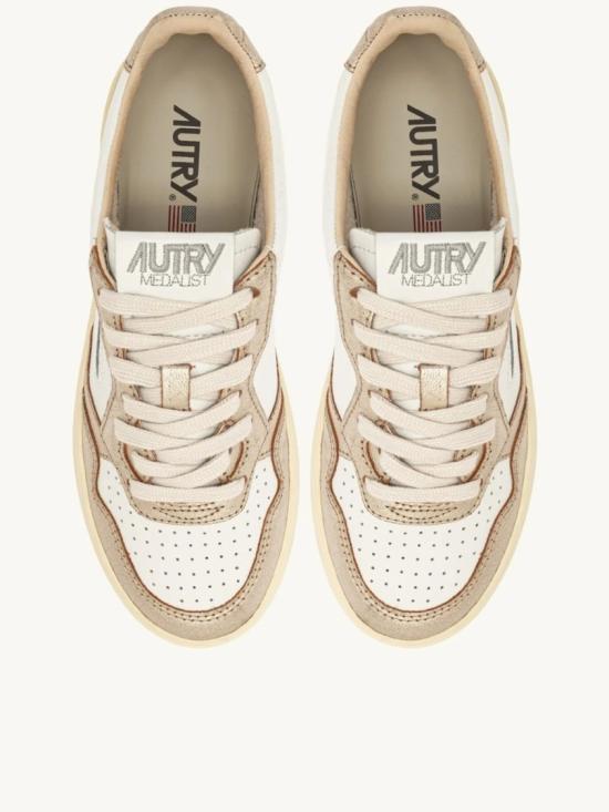 26FW 오트리 메달리스트 로우 레더 스니커즈 AULW WB16 Neutrals - AUTRY