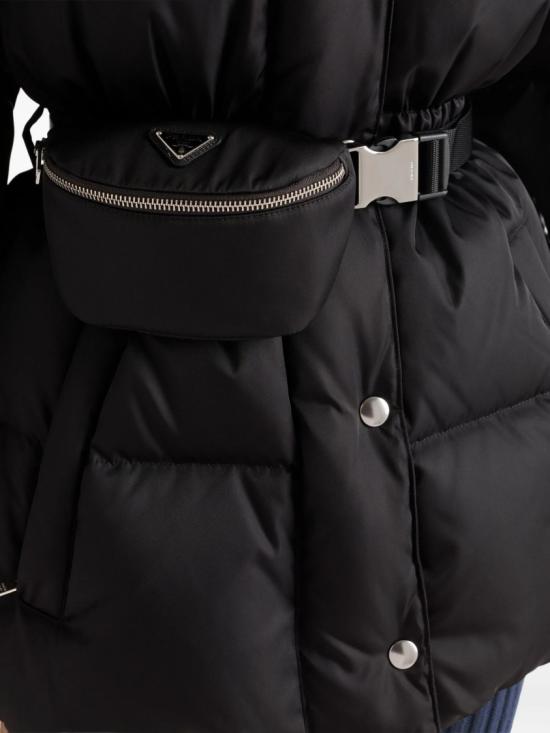  프라다 리나일론 벨티드 파우치 다운 재킷 리나일론 벨티드 파우치 다운 재킷 29X966 1WQ8 Black - PRADA