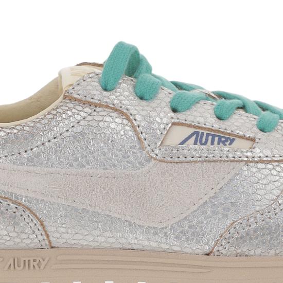 26FW 오트리 WINDSPIN 윈드스핀 스니커즈 WSLWXA01LEAVIPRINTSILVERWHT White - AUTRY