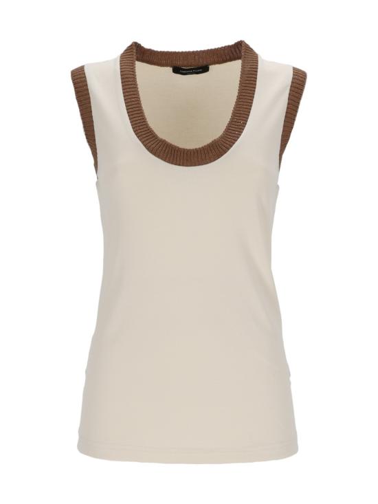 26SS 파비아나 필리피 시퀸 저지 탱크탑 JED276F582M224 Neutrals