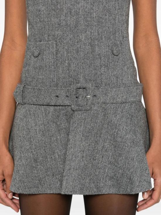26SS 셀프 포트레이트 헤링본 칼라 미니 드레스 RS26038SCGREY - SELF PORTRAIT