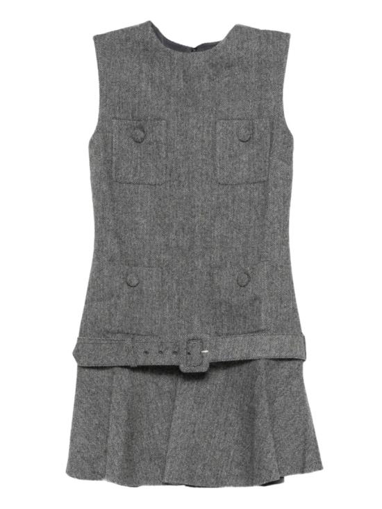 26SS 셀프 포트레이트 헤링본 칼라 미니 드레스 RS26038SCGREY