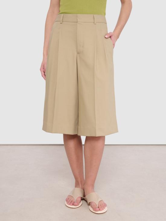 26SS 아미 뉴 울 로우 웨이스트 와이드 버뮤다 쇼츠 FSO827WV0194A036 Neutrals - AMI
