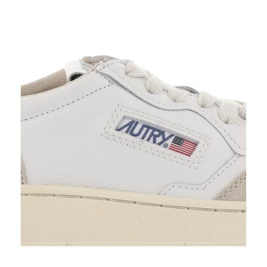 26FW 오트리 메달리스트 로우 레더 스니커즈 AULWLS21LEATSUEDE WHTBLK Grey - AUTRY