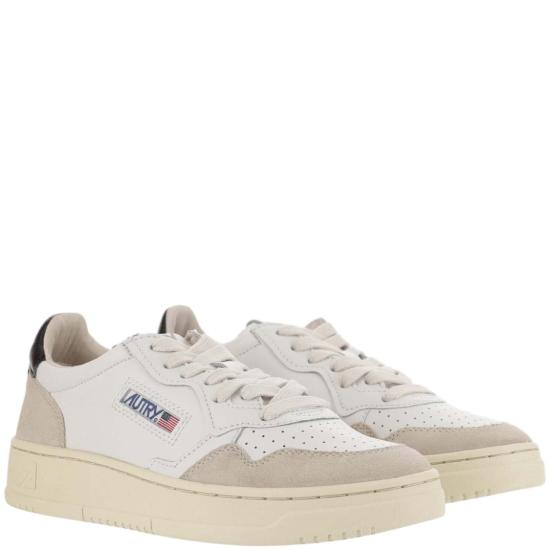 26FW 오트리 메달리스트 로우 레더 스니커즈 AULWLS21LEATSUEDE WHTBLK Grey - AUTRY