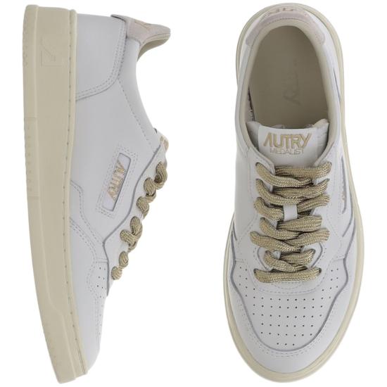 26FW 오트리 메달리스트 로우 레더 스니커즈 AULWSW01LEATSWOLL WHTWHT White - AUTRY