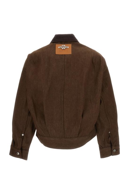 26FW 시몬로샤 자켓 6183B1355TANPEARLCLEAR Brown - SIMONE ROCHA
