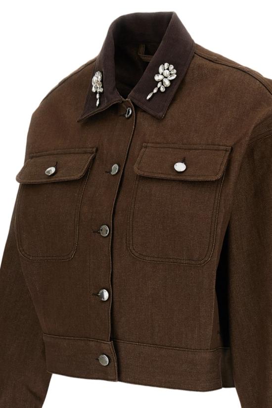 26FW 시몬로샤 자켓 6183B1355TANPEARLCLEAR Brown - SIMONE ROCHA