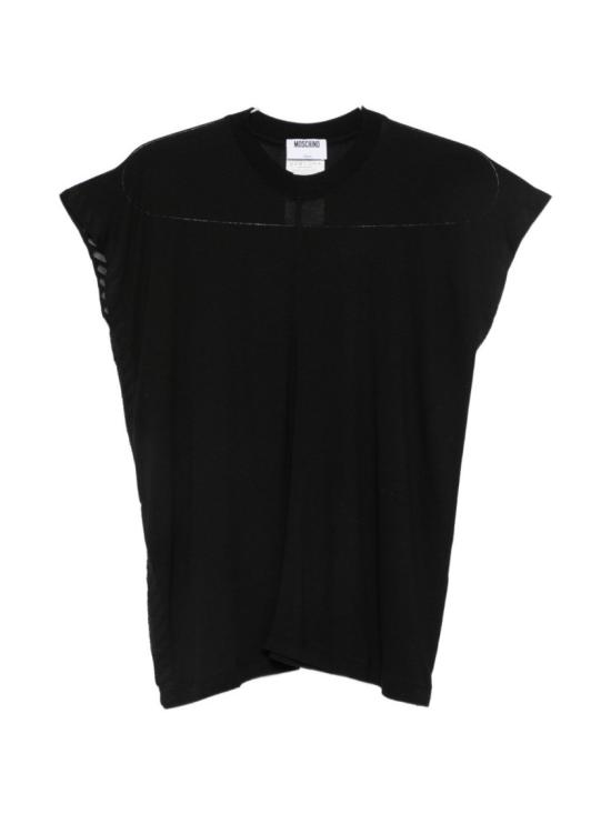 26SS 모스키노 민소매 티셔츠 A0710 0440 0555 Black