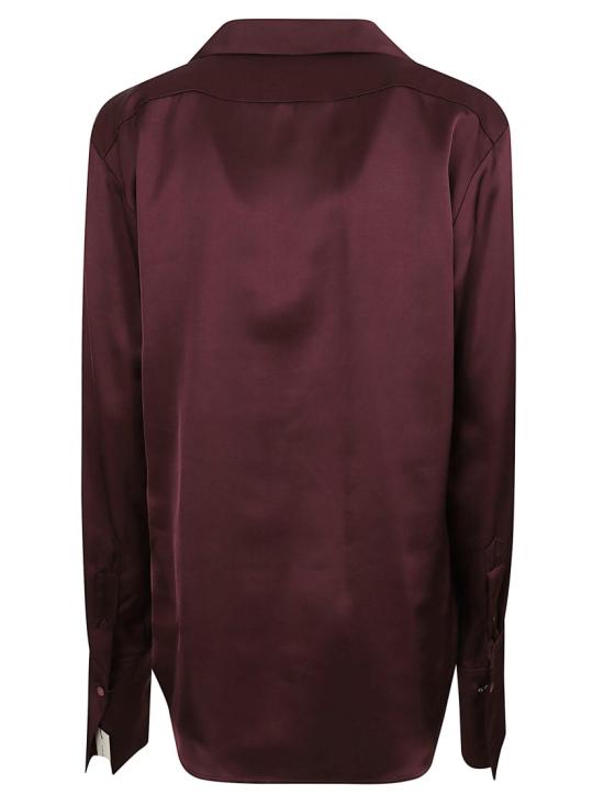 26SS 드리스 반 노튼 블라우스 261010783 3177 Burgundy - DRIES VAN NOTEN