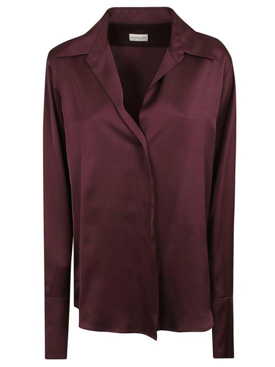 26SS 드리스 반 노튼 블라우스 261010783 3177 Burgundy
