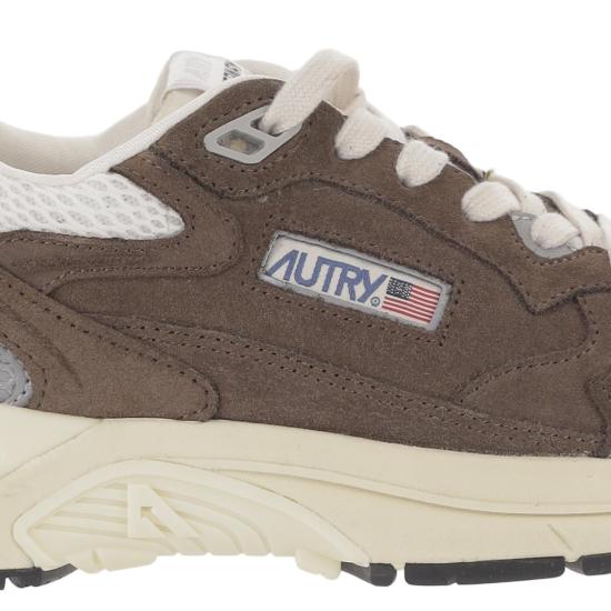 26FW 오트리 하이퍼웨이 스니커즈 HYLMUM25SUEDEMESHCOTTMARSH Grey - AUTRY