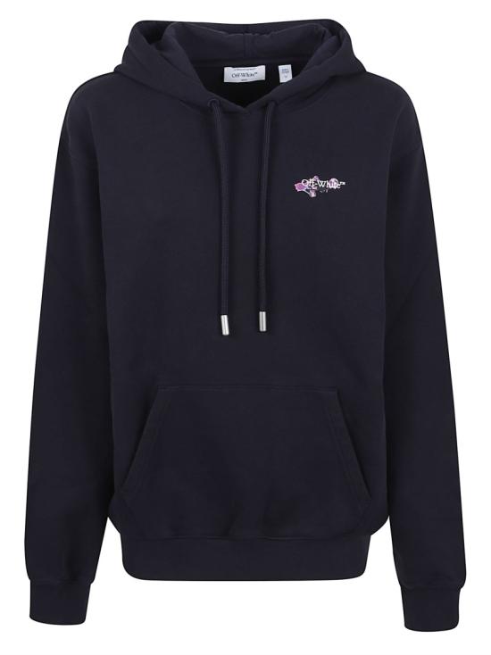 26SS 오프화이트 후드 티셔츠 OWBB064S26FL E003 Black