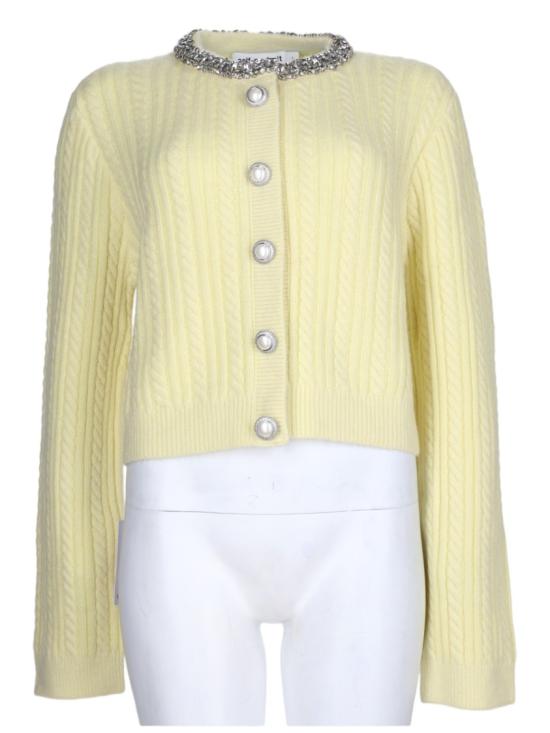 25FW 셀프 포트레이트 알파카 가디건 AW25 121CA Y YELLOW White