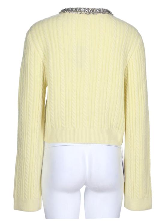 25FW 셀프 포트레이트 알파카 가디건 AW25 121CA Y YELLOW White - SELF PORTRAIT