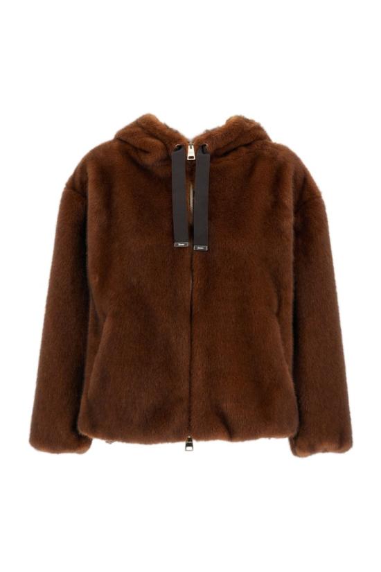 에르노 멜란지 얼터너티브 밍크 퍼 보머 자켓 GI000318D127398800 Brown