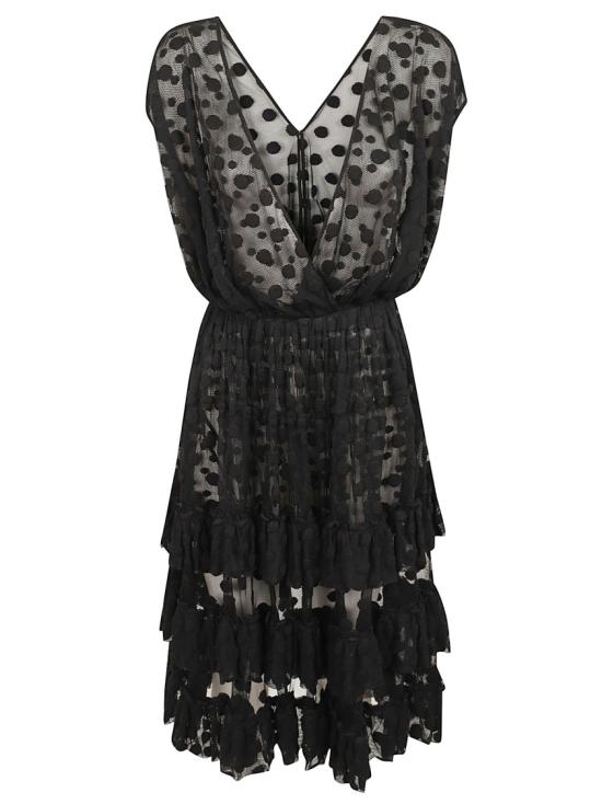 26SS 드리스 반 노튼 미디 원피스 261011007 3291 Black