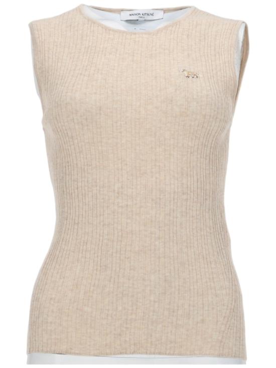 메종키츠네 민소매 티셔츠 QW00607KT1195 H218 Neutrals