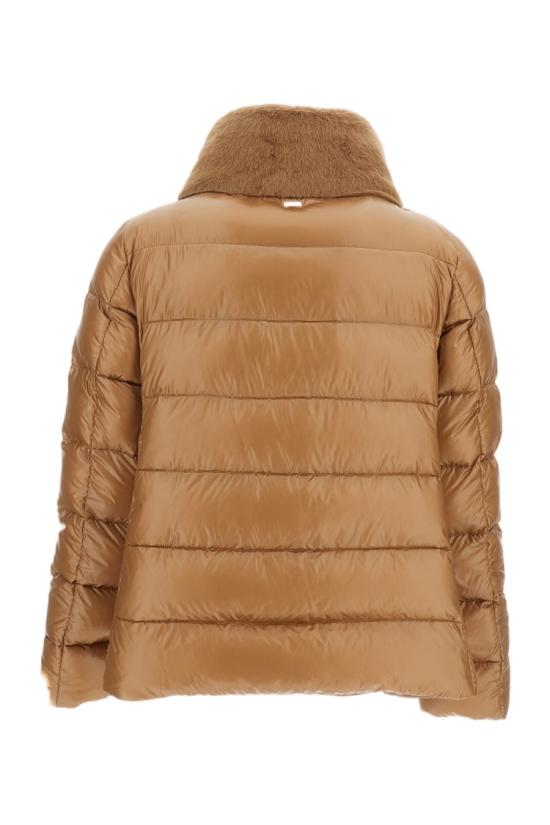 26FW 에르노 울트라라이트 나일론 & 레이디 얼터너티브 퍼 케이프 PI002017D12017Z2157 Brown - HERNO