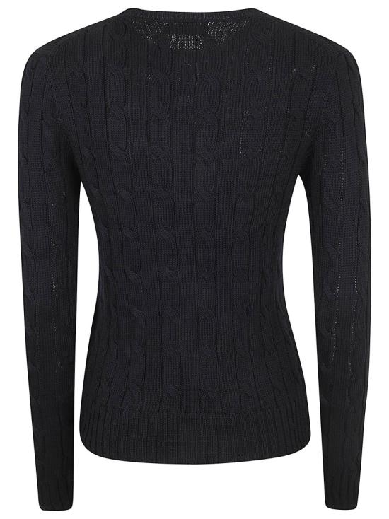 26SS 폴로 랄프로렌 포니 로고 피마코튼 케이블 니트 스웨터 211971869 006 Black - POLO RALPH LAUREN