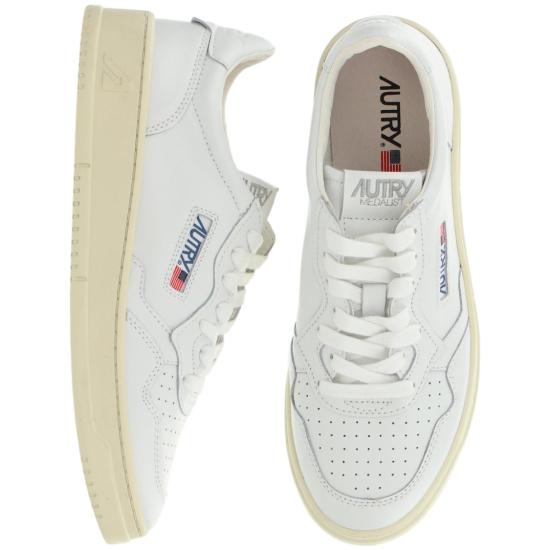 26FW 오트리 메달리스트 로우 스니커즈 AULMLL15LEATLEATWHTWHT White - AUTRY