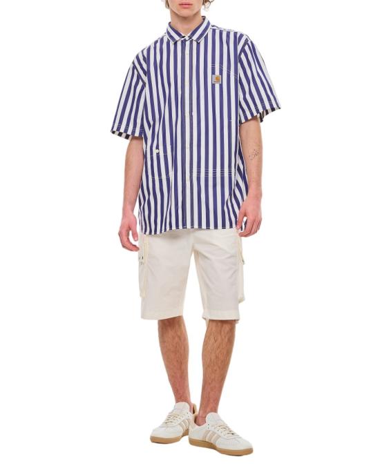  와타나베 준야 반팔 셔츠 WMB0220511 Blue - JUNYA WATANABE