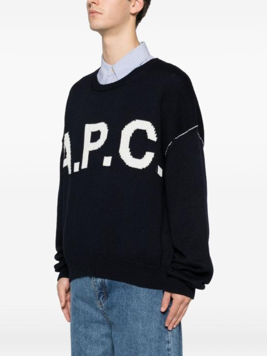 26SS 아페쎄 스웨터 WOASLM23009IAK Black - A.P.C.