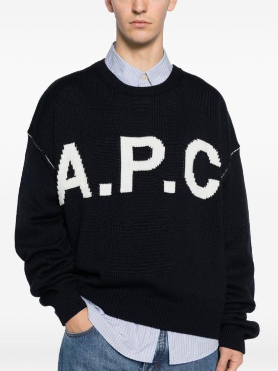 26SS 아페쎄 스웨터 WOASLM23009IAK Black - A.P.C.