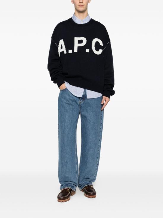 26SS 아페쎄 스웨터 WOASLM23009IAK Black - A.P.C.