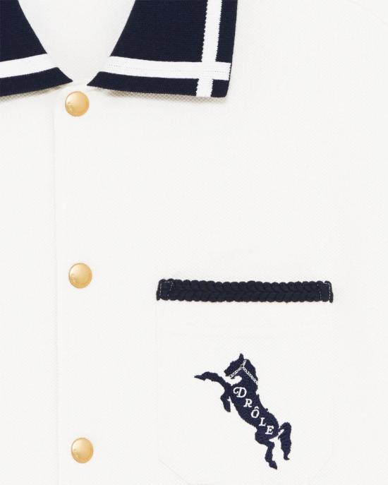 25FW 드롤드무슈 반팔 셔츠 2000001800720 White - DROLE DE MONSIEUR